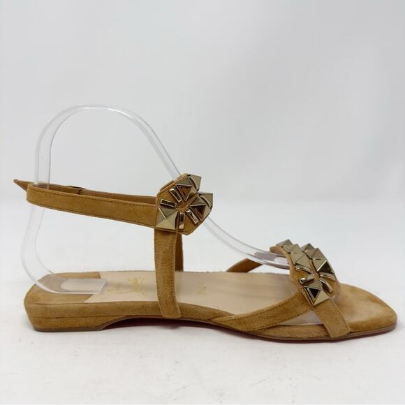Christian Louboutin Galerietta Flat Studded Sandals Size 36.5 - Picture 10 of 13